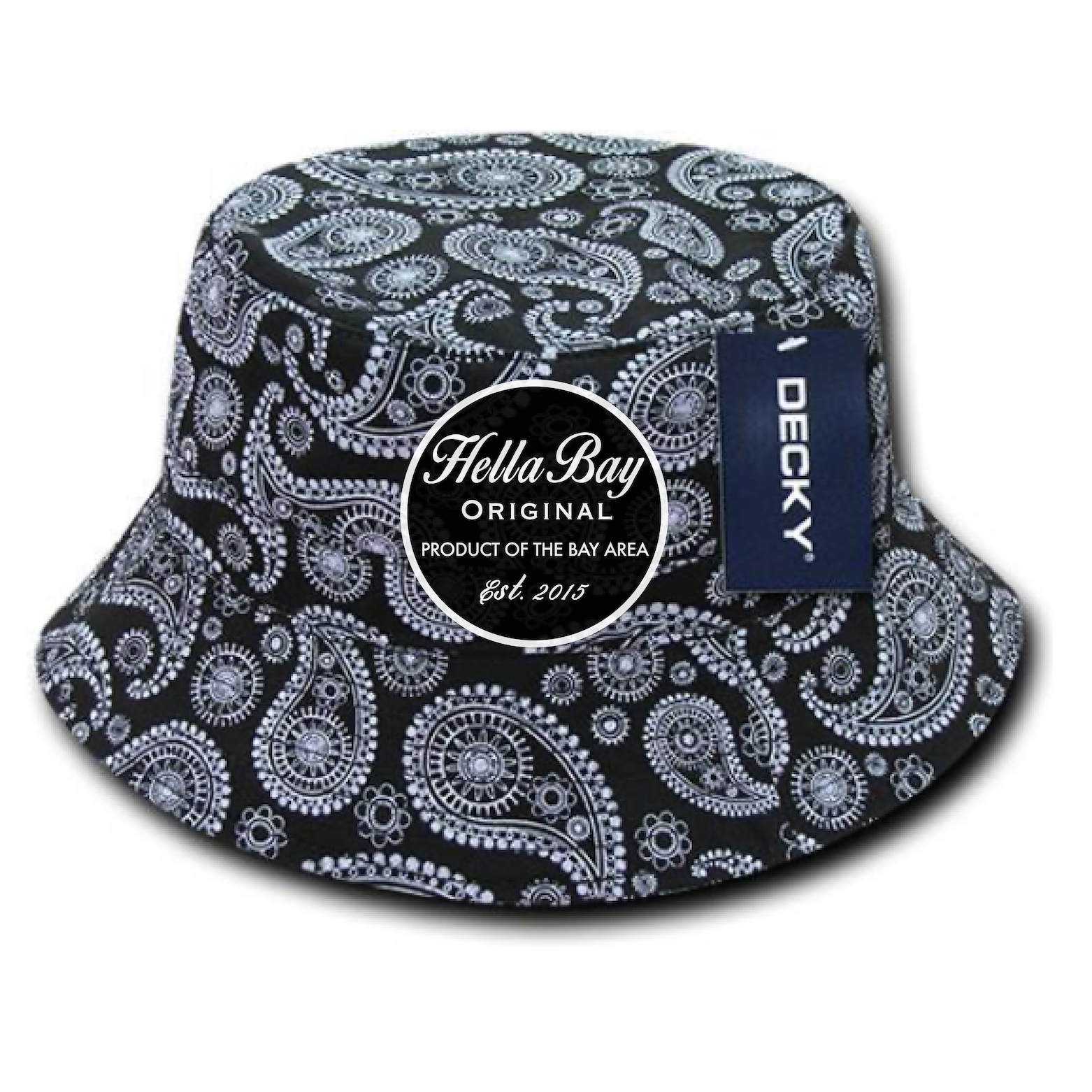 Black Paisley Bucket Hat – Hella Bay Clothing Black Paisley Bucket Hat – Hella Bay Clothing