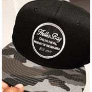 Black Camo Snapback Hat Hella Bay Clothing 
