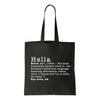 Hella Tote Hella Bay Clothing Black Tote 