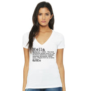 V-Neck Hella Tee Hella Bay Clothing Small White 